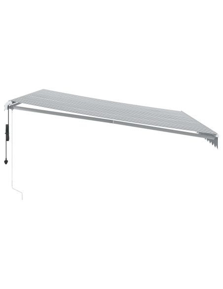 Tenda Retrattile Automatica LED Antracite e Bianco 450x350 cm