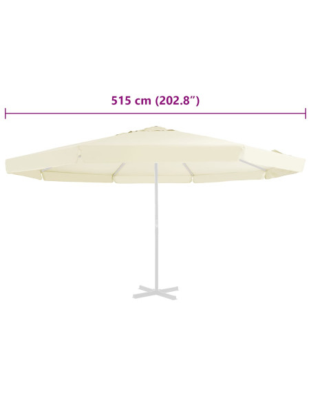 Telo di Ricambio per Tenda da Sole Sabbia 515 cm