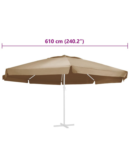 Telo di Ricambio per Ombrellone Talpa 610 cm