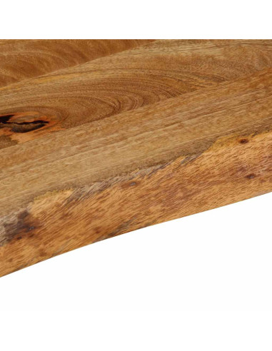 Piano Tavolo Bordi Vivi 180x20x2,5 cm Legno Massello di Mango