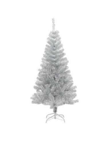 Albero di Natale Artificiale con Supporto Argento 120 cm PET