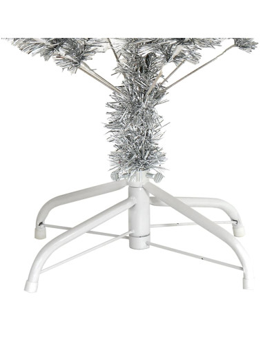 Albero di Natale Artificiale con Supporto Argento 120 cm PET