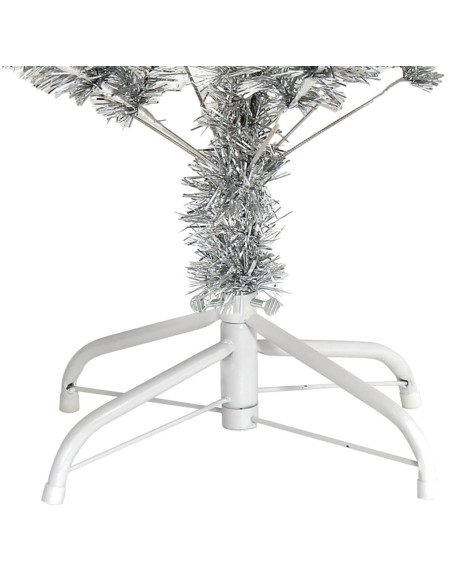 Albero di Natale Artificiale con Supporto Argento 120 cm PET