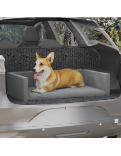 Copri Bagagliaio Auto Cani Grigio Chiaro 90x60 cm Effetto Lino