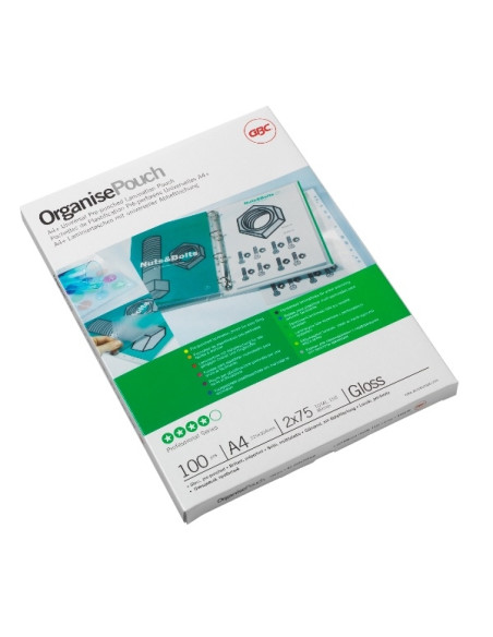 GBC Pouch per plastificazione Organise 2x125mic lucide A4+ (100)
