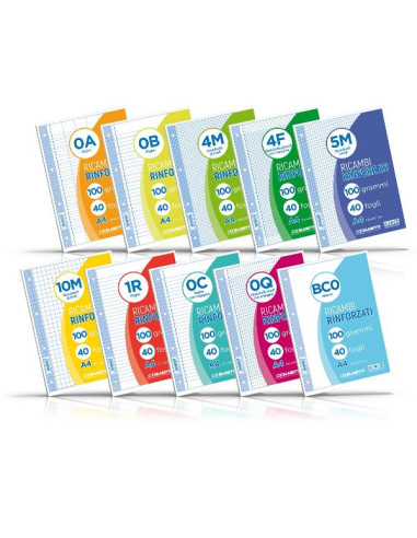 RICAMBI A4 RIGHE A 40FF 100GR