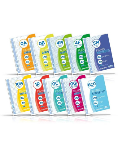 RICAMBI A4 RIGHE 1R 40FF 100GR