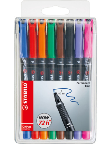 STABILO OHPen universal permanent, 8 Pack marcatore permanente