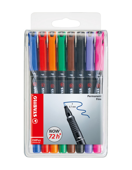 STABILO OHPen universal permanent, 8 Pack marcatore permanente