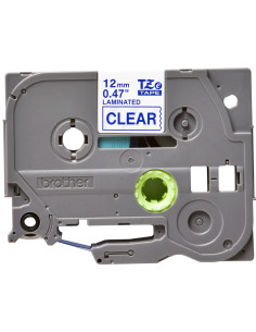 Brother TZE-133 nastro per etichettatrice Blu su trasparente 2