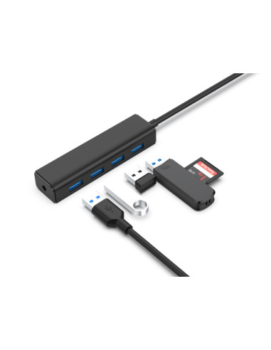 Conceptronic C4PUSB3 hub di interfaccia USB 3.2 Gen 1 (3.1 Gen 1) Type-A 5000 Mbit/s Nero