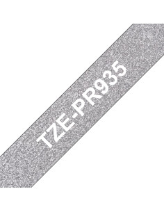 Brother TZE-PR935 nastro per etichettatrice Bianco su argento