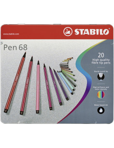 STABILO 20 Pennarelli pen 68 in scatola di metallo