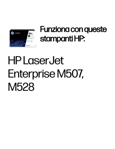 HP Cartuccia toner nero originale LaserJet 89X ad alta capacità