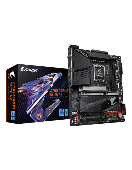 GIGABYTE Z790 AORUS ELITE AX Scheda madre - Supporta CPU Intel Core di 14a generazione, 16*+2+1 fasi VRM digitali, fino a 7600MH