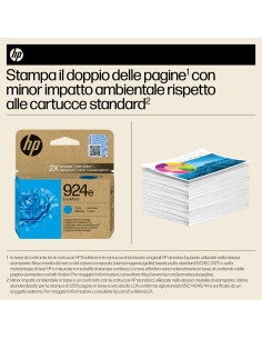 HP Cartuccia di inchiostro ciano originale 924e EvoMore