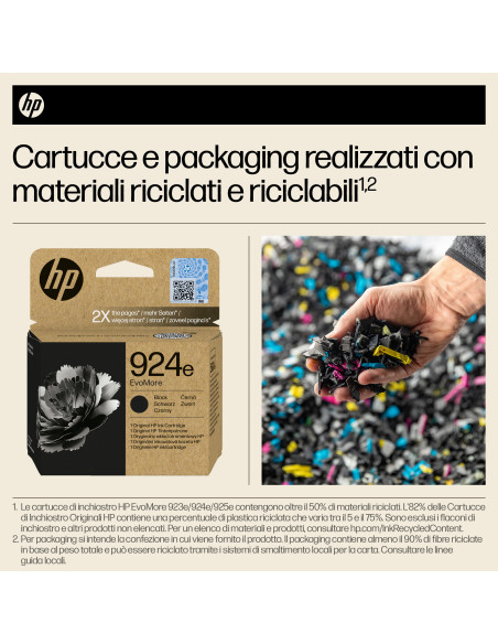 HP Cartuccia di inchiostro nero originale 924e EvoMore