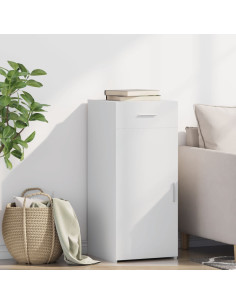 Credenza Bianca 40x42,5x93 cm in Legno Multistrato