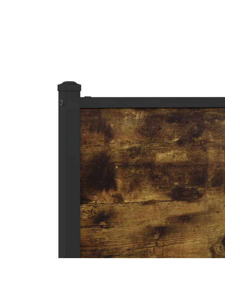 Testiera di Ricambio Rovere Fumo 150 cm in Legno Multistrato e Acciaio