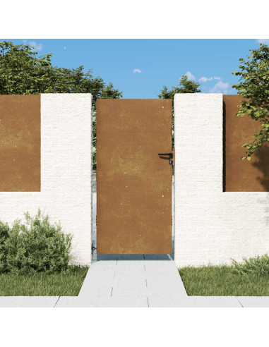 Cancello da giardino 85x200 cm in acciaio Corten