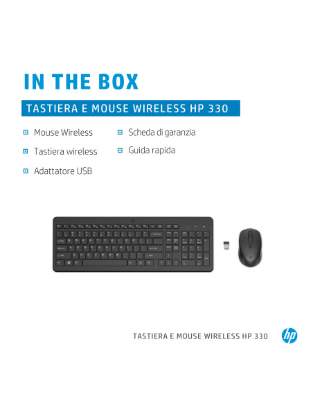 HP Combo mouse e tastiera wireless 330