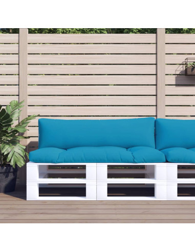 Cuscini per Pallet 2 pz Azzurro in Tessuto