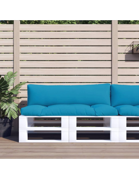 Cuscini per Pallet 2 pz Azzurro in Tessuto