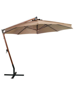 Ombrellone a Sbalzo Grigio Talpa 3,5x2,9 m Palo Abete Massello