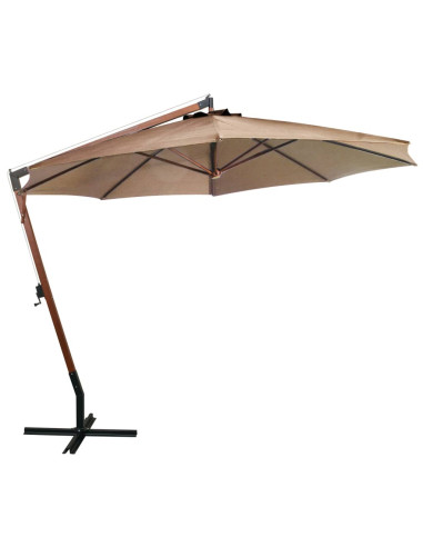 Ombrellone a Sbalzo Grigio Talpa 3,5x2,9 m Palo Abete Massello