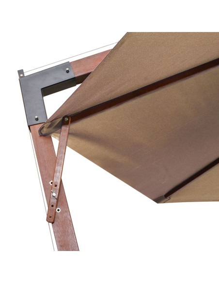 Ombrellone a Sbalzo Grigio Talpa 3,5x2,9 m Palo Abete Massello