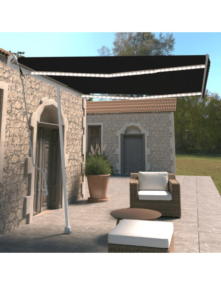 Tenda Automatica con Sensore Vento e LED 300x250 cm Antracite