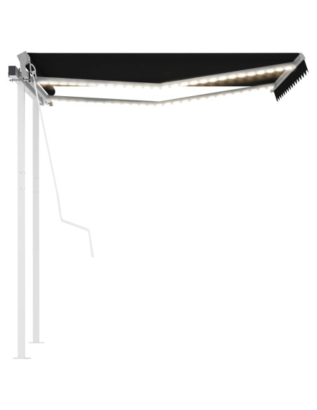Tenda Automatica con Sensore Vento e LED 3x2,5 m Antracite