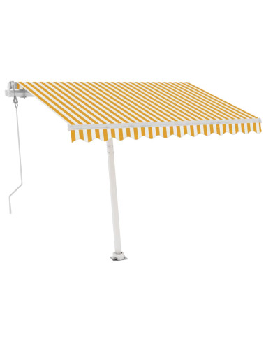 Tenda Automatica con Sensore Vento LED 300x250 cm Gialla Bianca