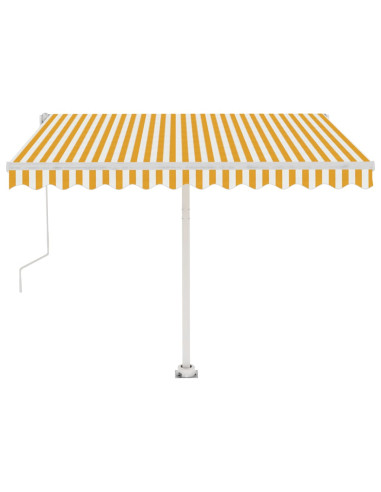 Tenda Automatica con Sensore Vento LED 300x250 cm Gialla Bianca