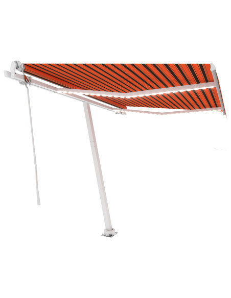 Tenda Automatica Sensore Vento e LED 300x250 cm Arancio Marrone