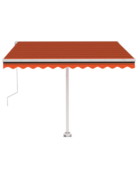 Tenda Automatica Sensore Vento e LED 300x250 cm Arancio Marrone