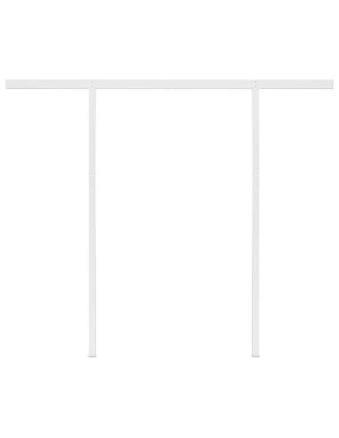 Tenda Automatica Sensore Vento LED 3x2,5 m Gialla Bianca