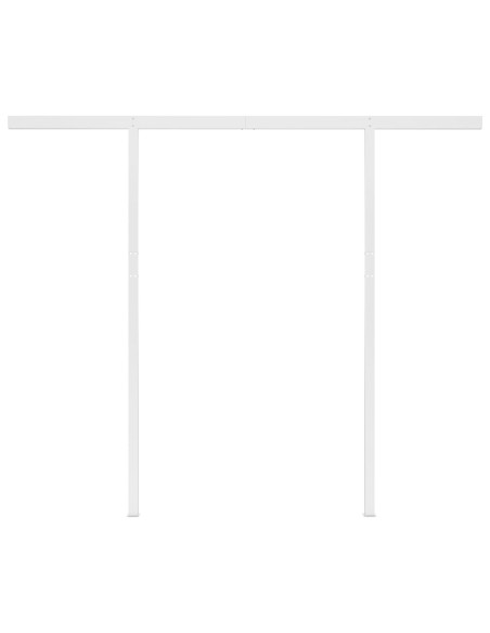 Tenda Automatica Sensore Vento LED 3x2,5 m Gialla Bianca