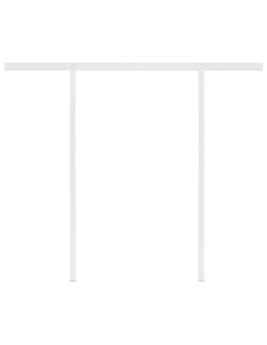 Tenda da Sole con LED Sensore Vento 3x2,5 m Arancione Marrone