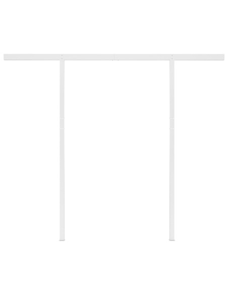 Tenda da Sole con LED Sensore Vento 3x2,5 m Arancione Marrone