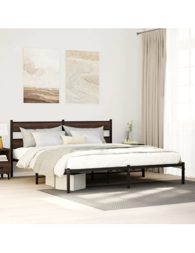 Giroletto senza Materasso con Testiera Rovere Marrone 190x200cm