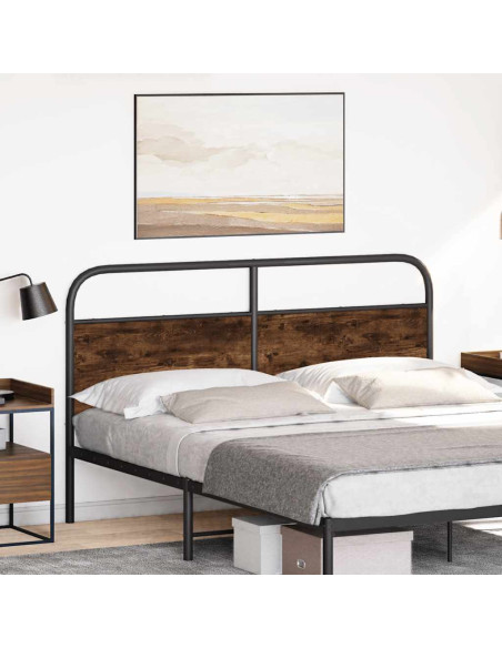 Testiera di Ricambio Rovere Fumo 150 cm in Acciaio e Legno Multistrato