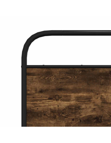 Testiera di Ricambio Rovere Fumo 150 cm in Acciaio e Legno Multistrato