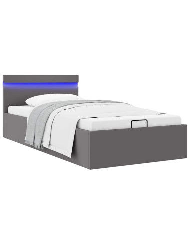 Giroletto Contenitore Idraulico LED Grigio Similpelle 100x200cm