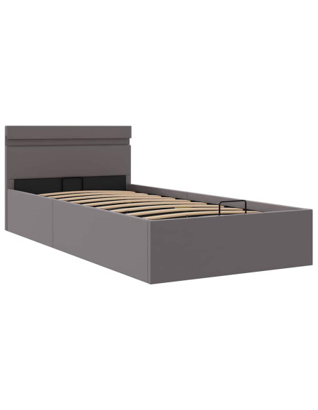 Giroletto Contenitore Idraulico LED Grigio Similpelle 100x200cm