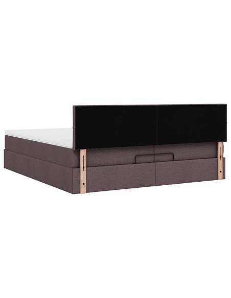 Struttura Letto Pouf con Materassi 200x200 cm in Tessuto