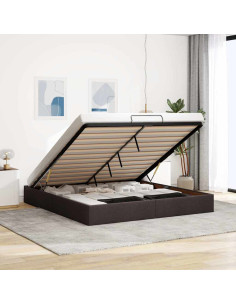 Struttura Letto Pouf senza Materasso 200x200 cm in Tessuto