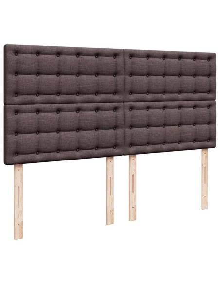 Struttura Letto Pouf con Materassi 200x200 cm in Tessuto