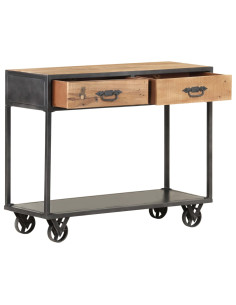 Tavolo Consolle 90x35x74cm in Legno Massello di Recupero