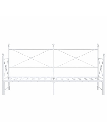 Divano Letto Estraibile senza Materasso Bianco 75x190cm Acciaio